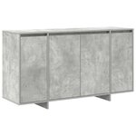 vidaXL Buffet Gris béton 135 x 41 x 69 cm Bois d'ingénierie