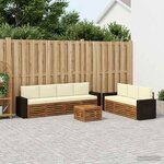 vidaXL Ensembles de canapés avec coussin 8 Pièces Bois d'Acacia Massif