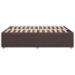 vidaXL Cadre de lit sans matelas marron foncé 140x190 cm tissu