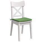 vidaXL Coussins de siège 4 Pièces Vert clair 40 x 40 x 3 cm Velours