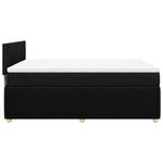 vidaXL Sommier à lattes de lit avec matelas Noir 160x200 cm Tissu