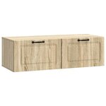 vidaXL Meuble TV mural Chêne Sonoma 98 x 41 x 30 cm Bois d'ingénierie