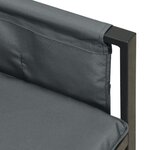 vidaXL Canapé d'angle de jardin anthracite acier et textilène