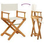 vidaXL Chaises de jardin pliables lot de 4 blanc crème tissu
