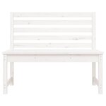 vidaXL Banc de jardin blanc 109 cm bois massif de pin