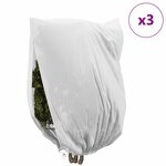 vidaXL Couvercles de Fleece de Protection Anti-Gel pour Plantes 3 Pièces