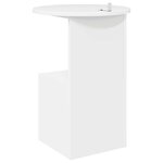vidaXL Table d'appoint Blanc brillant Ø 39 5 x 55 cm Bois d'ingénierie