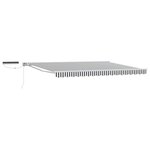 vidaXL Auvent rétractable électrique Anthracite et blanc 4 5 × 3 5 m