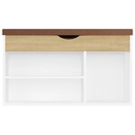 vidaXL Banc à chaussures et coussin Blanc chêne sonoma Bois ingénierie