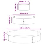 vidaXL Pot en Métal Acier/Noir Acier Grand Décorations Pot en Métal