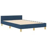 vidaXL Cadre de lit avec tête de lit Bleu 120 x 200 cm tissu