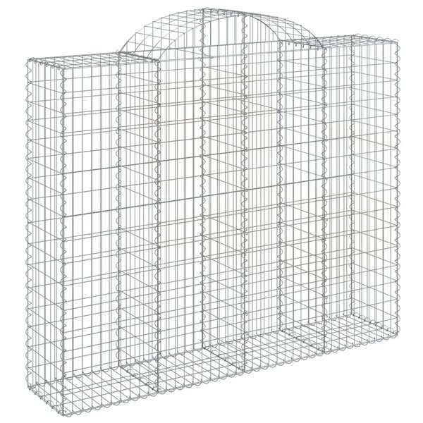 vidaXL Panier de gabions arqué 200x50x160/180 cm Fer galvanisé