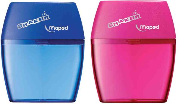 Double taille-crayon Shaker avec Réservoir Coloris Aléatoire MAPED