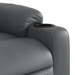 vidaXL Fauteuil inclinable électrique Gris Similicuir