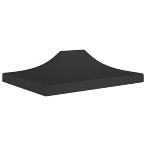 vidaXL Toit de tente de réception 4x3 m Noir 270 g/m²