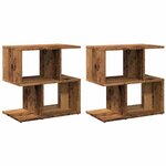 vidaXL Tables de chevet 2Pièces vieux bois 50x30x51 5cm bois d'ingénierie