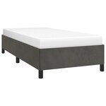 vidaXL Cadre de lit sans matelas gris foncé 90x200 cm velours