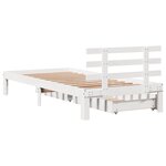 vidaXL Cadre de lit avec tiroirs sans matelas blanc 90x200 cm