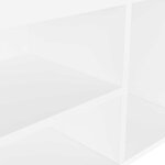 vidaXL Banc à chaussures avec coussin Blanc Bois d'ingénierie