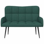 vidaXL Sofa 2 places Vert foncé 115 x 61 x 87 cm Tissu