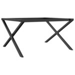 vidaXL Pieds de table basse cadre en X 70x60x43 cm acier
