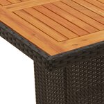 vidaXL Ensemble de bistro de jardin 9 Pièces coussins noir poly rotin
