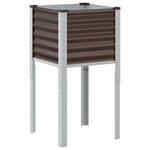 vidaXL Jardinière marron 45x45x88 cm acier