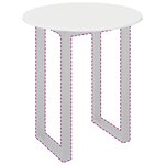 vidaXL Plateau de table Blanc brillant 70 x 70 x 1 5 cm