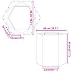 vidaXL Jardinières 2 Pièces blanc hexagone 46x40x45 cm acier