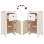 vidaXL Buffet blanc 40x35x80 cm bois massif de pin