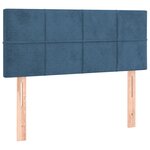 vidaXL Sommier à lattes de lit avec matelas Bleu foncé 90x190 cm