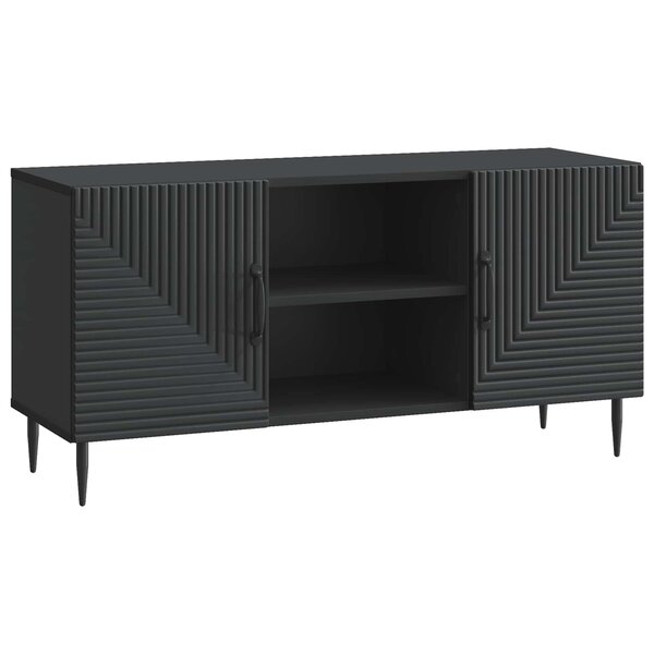 vidaXL Meuble TV Noir 102 x 34 5 x 50 cm Bois d'ingénierie