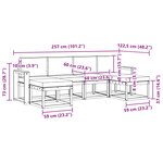 vidaXL Ensemble de canapés d'extérieur 6 pc Blanc et crème Polyester
