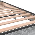 vidaXL Cadre de lit sonoma gris 140x190 cm bois d'ingénierie et métal