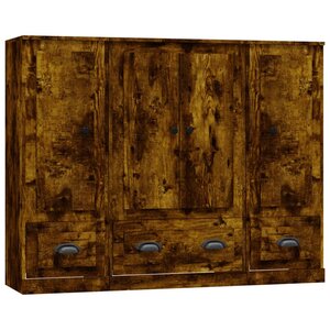 vidaXL Buffets 3 Pièces chêne fumé bois d'ingénierie