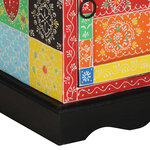 vidaXL Table de chevet multicolore 40x35x45 cm bois de manguier solide