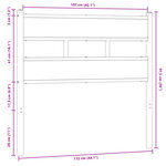 vidaXL Tête de lit chêne marron 107 cm acier et bois d'ingénierie