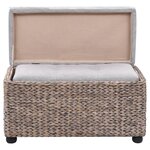 Banquette pouf tabouret meuble banc 2 Pièces jacinthe d'eau gris 3002178