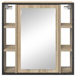 vidaXL Armoire Miroir Chêne Sonoma 60 x 16 x 60 cm Bois d'ingénierie