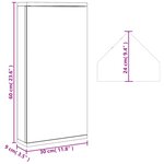 vidaXL Armoire de bain à miroir d'angle chêne 30x24x60 cm