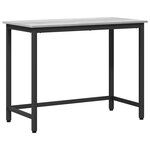 vidaXL table Gris Sonoma 80 x 50 x 76 5 cm Bois d'ingénierie et acier