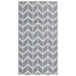 vidaXL Tapis d'extérieur ARAKIL gris 80 x 150 cm PP