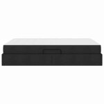 vidaXL Lit avec rangement et matelas Noir 140 x 190 cm Polyester