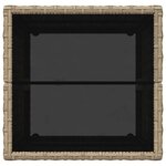 vidaXL Ensemble bistro de jardin 3 Pièces Beige Poly rotin