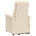 vidaXL Fauteuil électrique de massage Beige microfibre