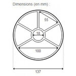 Joint d'étanchéité étoile de corps pour vanne de piscine - Ø 13.5 cm - Blanc