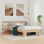 vidaXL Cadre de lit avec tiroir Marron 90 x 190 cm Bois massif en pin
