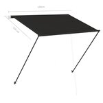vidaXL Auvent rétractable avec LED 150x150 cm Anthracite