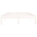 vidaXL Cadre de lit Blanc Bois de pin massif 120x200 cm
