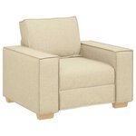 vidaXL Ensemble de Canapés 3 Pièces Crème 220 x 78 x 84 cm tissu